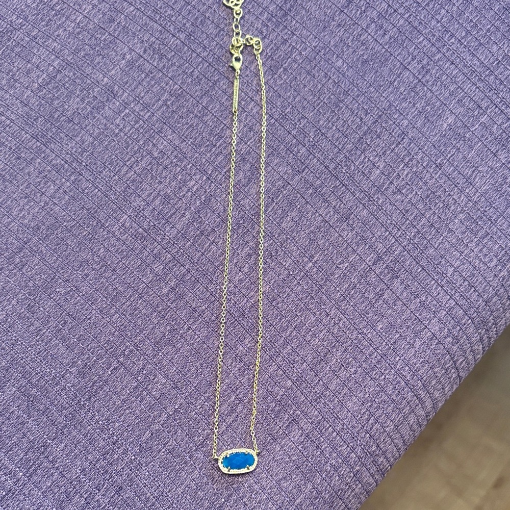 Blue Stone Pendant Necklace - Women Jewelry